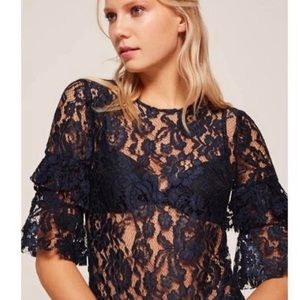 Reformation Marie Lace Top